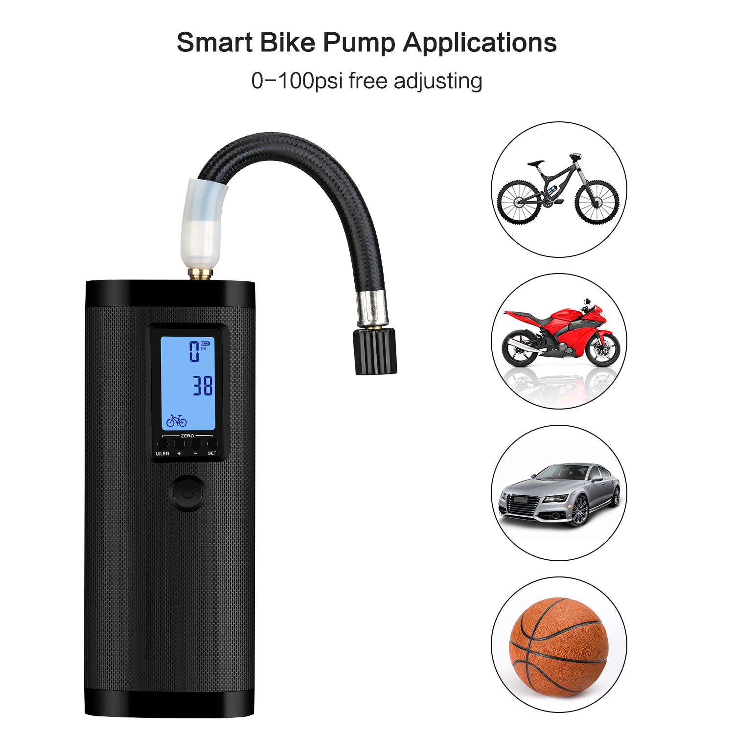 AP2 High Precision Sensor Air Pump Portable Tire Inflator with Power Bank Function AP2 High Precision Sensor Air Pump Portable Tire Inflator with Power Bank Function